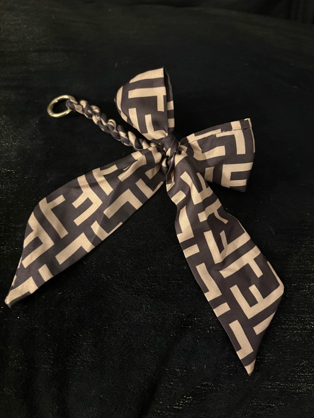 Bag charm Twilly, keychain -tan and brown big charm it’s like a Twilly and also